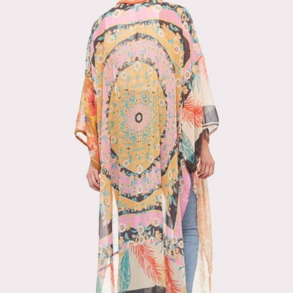 FREE PEOPLE Leonora Kimono one size - Picture 2 of 8